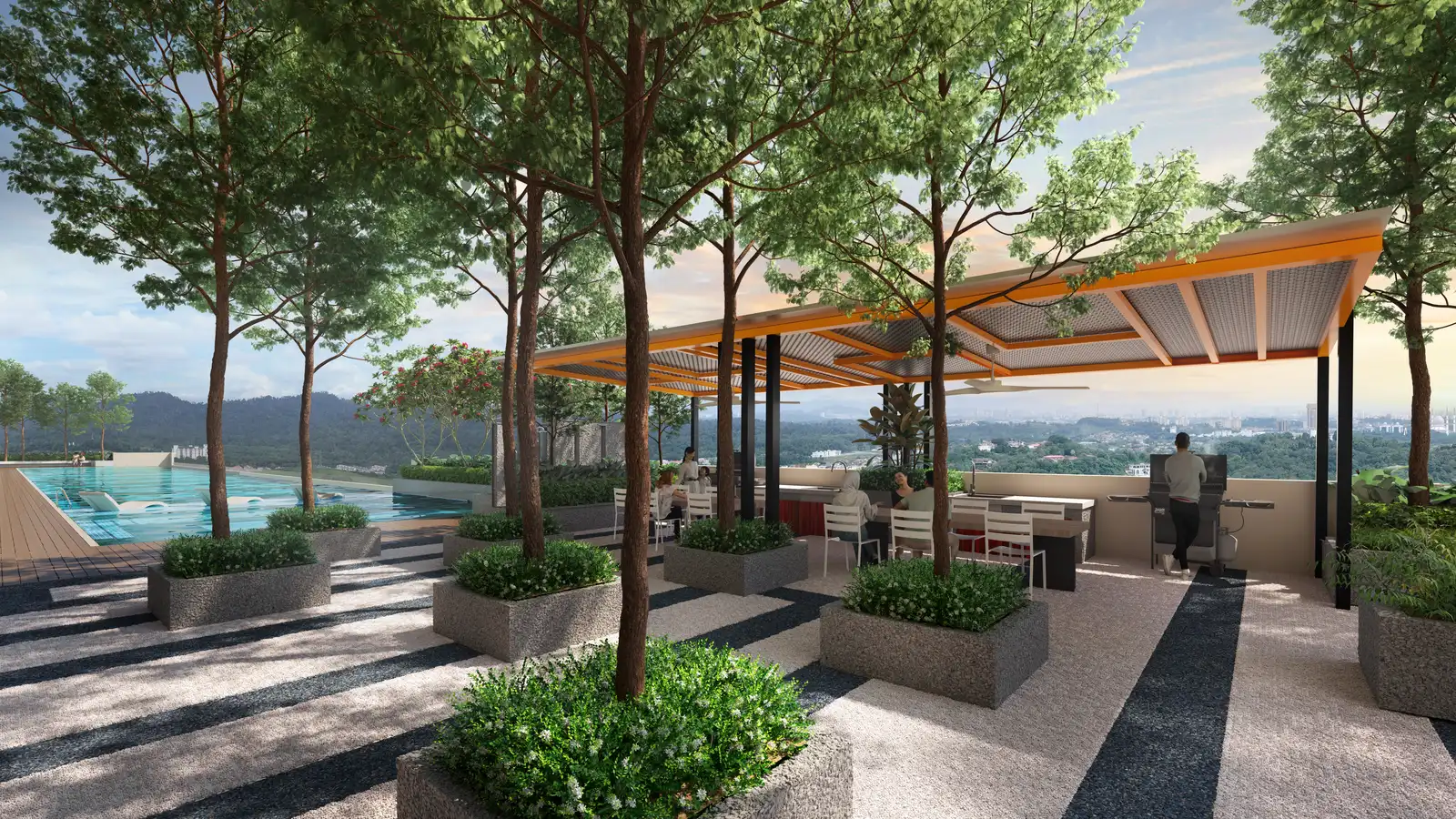 D&rsquo;Nuri Residences BBQ pavilion and outdoor facilities