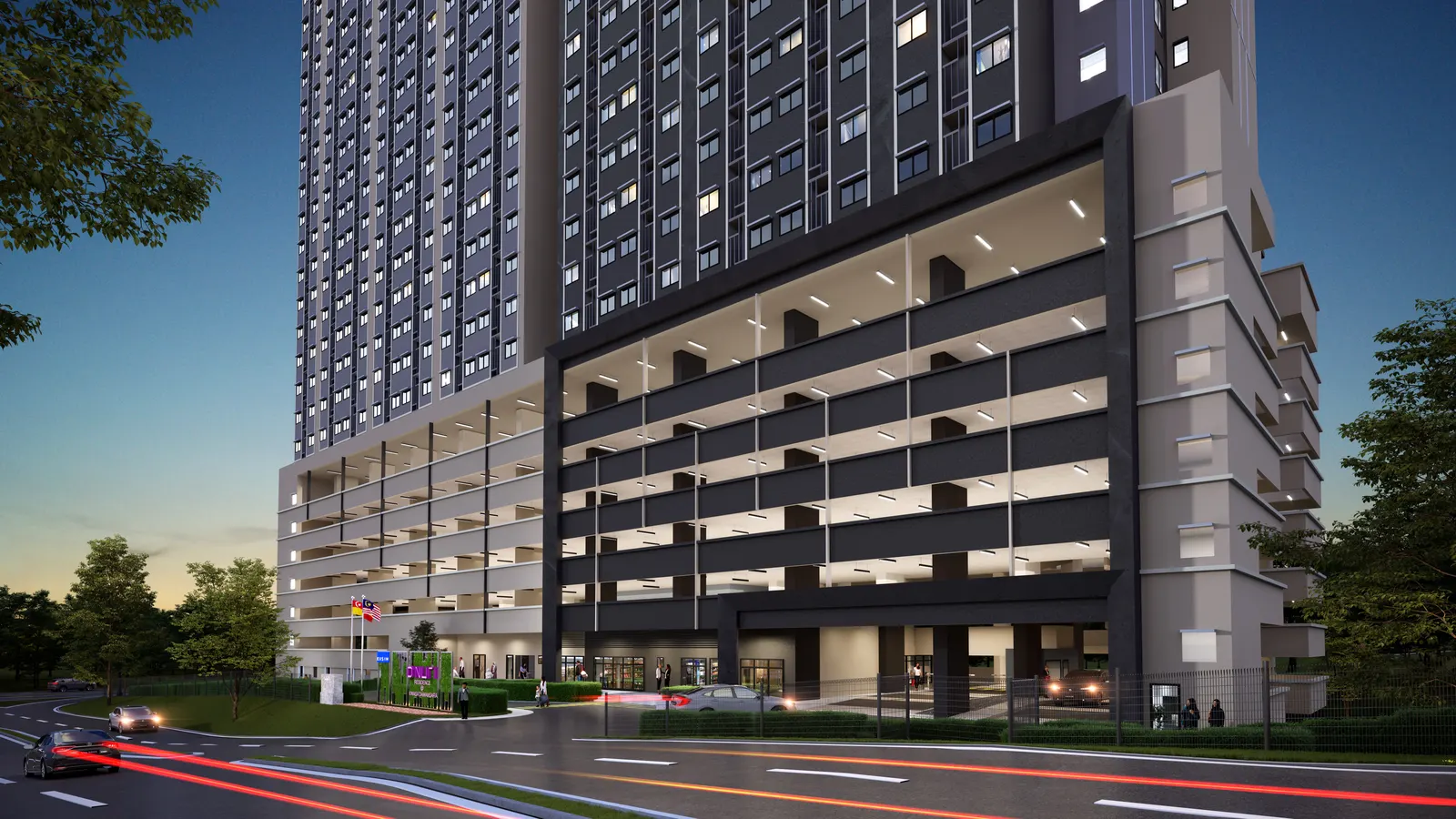D&rsquo;Nuri Residences main entrance and grand lobby