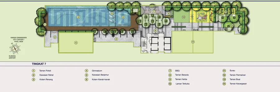 D'Nuri Residences Type A floor plan ~550 sqft